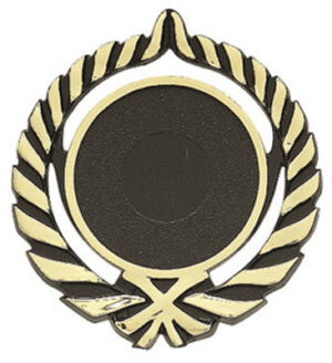 TRIM MEDALLION HOLDER GOLD/BLACK 90mm