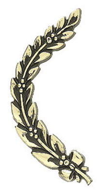 TRIM WREATH LEFT GOLD 75mm