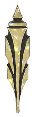 TRIM TORCH LEAF 75mm GOLD/CRYSTAL