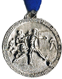 SOCCER MEDAL SILVER 50mm